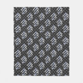 Couverture Polaire Virgo Sign on Charcoal Carbon Print (Devant)