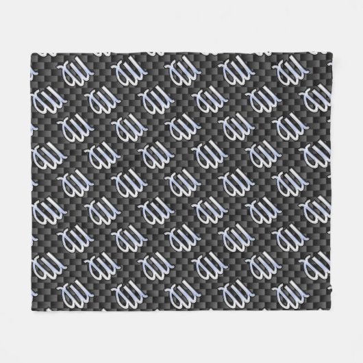 Couverture Polaire Virgo Sign on Charcoal Carbon Print (Devant (Horizontal))