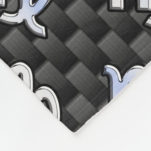 Couverture Polaire Virgo Sign on Charcoal Carbon Print (Coin)