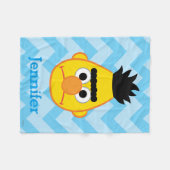 Couverture Polaire Visage de Bert Angry | Ajouter Votre Nom (Devant (Horizontal))