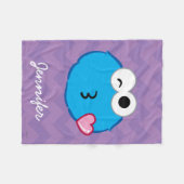 Couverture Polaire Visage de biscuits lancer un baiser | Ajouter Votr (Devant (Horizontal))