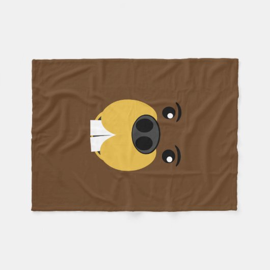 Couverture Polaire Visage de castor (Devant (Horizontal))