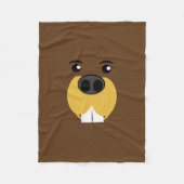 Couverture Polaire Visage de castor (Devant)