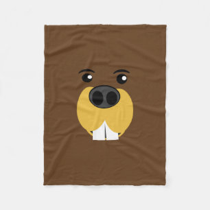 Couverture Polaire Visage de castor