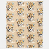 Couverture Polaire Visage de Cheetah (Devant)