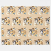 Couverture Polaire Visage de Cheetah (Devant (Horizontal))