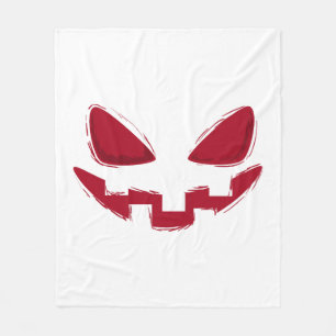 Couverture Polaire Visage de citrouille d'Halloween