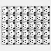 Couverture Polaire Visage de l'ours de panda géant (Devant (Horizontal))