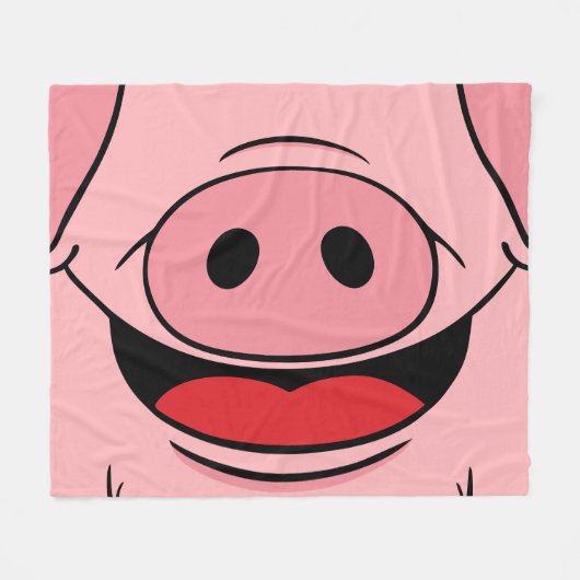 Couverture Polaire Visage de porc (Devant (Horizontal))