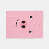 Couverture Polaire Visage de porc (Devant (Horizontal))