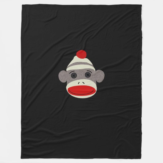 Couverture Polaire Visage de singe de chaussette (Devant)