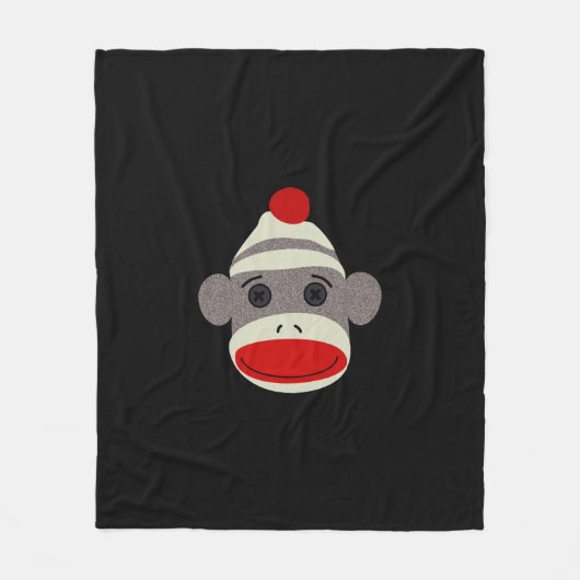 Couverture Polaire Visage de singe de chaussette (Devant)