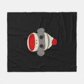 Couverture Polaire Visage de singe de chaussette (Devant (Horizontal))