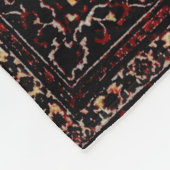 Couverture Polaire Visage de tapis persan en champ teinté rose (Coin)