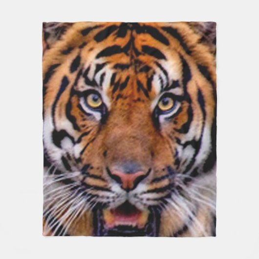 Couverture Polaire visage de tigre (Devant)