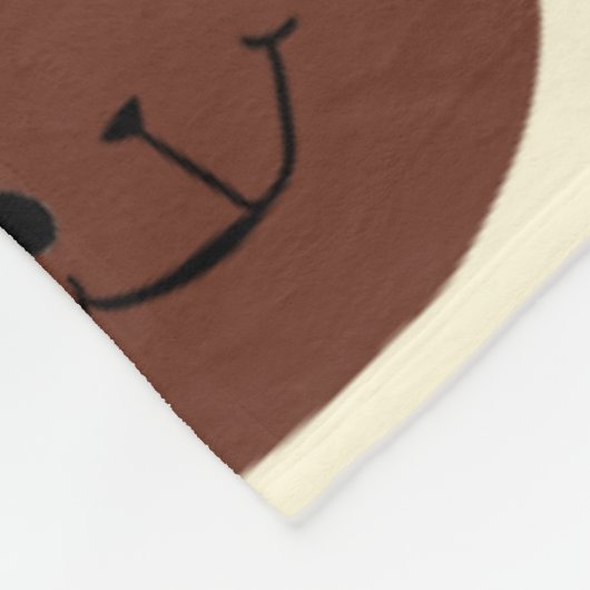 Couverture Polaire Visage drôle d'ours (Coin)