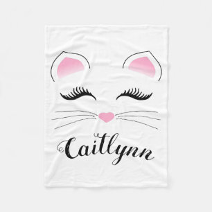 Couverture Polaire Visage du chat Glam
