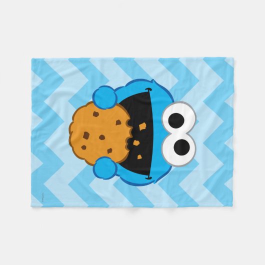 Couverture Polaire Visage du cookie (Devant (Horizontal))