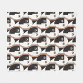 Couverture Polaire Visage et yeux géométriques sans couture motif (Devant (Horizontal))