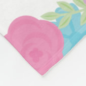 Couverture Polaire Visage floral de licorne personnalisé (Coin)