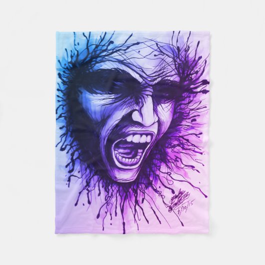 Couverture Polaire Visage hurlant (Devant)