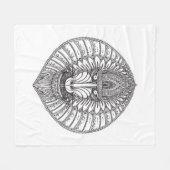 Couverture Polaire Visage inspiré de babouin (Devant (Horizontal))