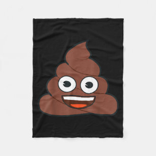 Couverture Polaire Visage Jaune Sourire Heureux Émoji Officiel Caca