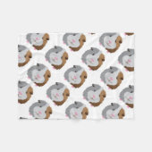 Couverture Polaire visage mignon de cobaye (Devant (Horizontal))