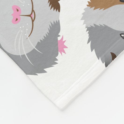 Couverture Polaire visage mignon de cobaye (Coin)