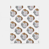 Couverture Polaire visage mignon de cobaye (Devant)