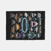 Couverture Polaire Visages de requins auxquels vous voulez participer (Devant (Horizontal))