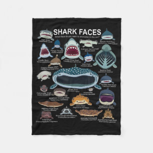 Couverture Polaire Visages de requins auxquels vous voulez participer