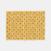 Couverture Polaire Visages jaunes drôles de conception d'Emoji (Devant (Horizontal))