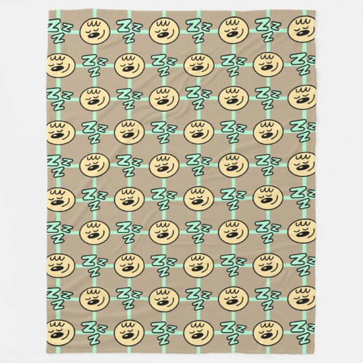 Couverture Polaire Visages mignons et sombres et Motif Zzz (Devant)