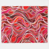 Couverture Polaire Vitrail rouge Abstrait (Devant (Horizontal))