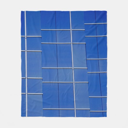 Couverture Polaire Vitraux bleus et blancs (Devant)