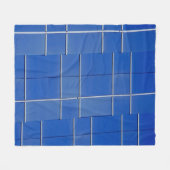Couverture Polaire Vitraux bleus et blancs (Devant (Horizontal))