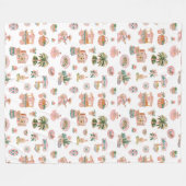 Couverture Polaire Viva México | Cute Illustré Mexicain Thème (Devant (Horizontal))