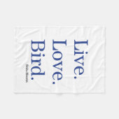 Couverture Polaire Vivant. Amour. Oiseau (Devant (Horizontal))