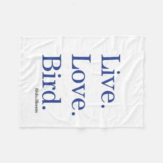 Couverture Polaire Vivant. Amour. Oiseau (Devant (Horizontal))