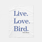 Couverture Polaire Vivant. Amour. Oiseau (Devant)