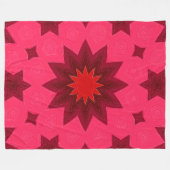 Couverture Polaire Vivant Starburst rose Kaleidoscope (Devant (Horizontal))