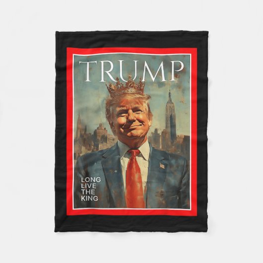 Couverture Polaire Vive Le Roi Trump (Devant)