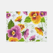 Couverture Polaire Vivid fleurs de pansement (Devant (Horizontal))
