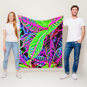 Couverture Polaire Vivid Foliage Elegance Motif