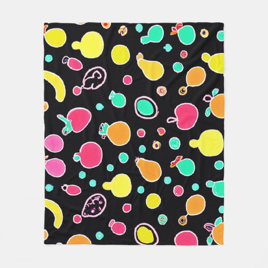 Couverture Polaire Vivid Neon Motif fruité (Devant)