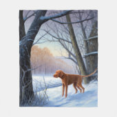 Couverture Polaire Vizla Laisser neiger Noël (Devant)
