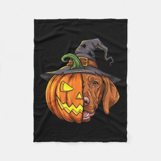Couverture Polaire Vizsla Citrouille Jack-o'-lantern Halloween Kids M (Devant)