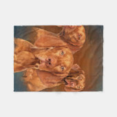 Couverture Polaire Vizsla - collage hongrois d'indicateur (Devant (Horizontal))