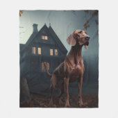 Couverture Polaire Vizsla Halloween Effrayant (Devant)